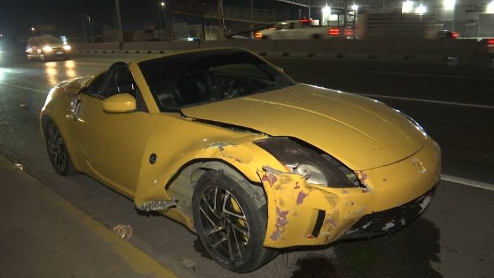 Pável, de 19 años, choca 2 autos en Fundadores, Saltillo, al conducir ebrio su auto deportivo americano
