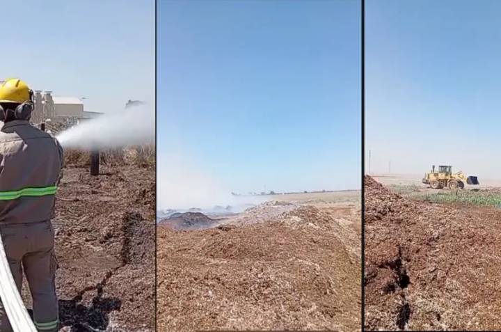 Preocupación por incendio en un sector de una desmotadora de algodón en Quimilí