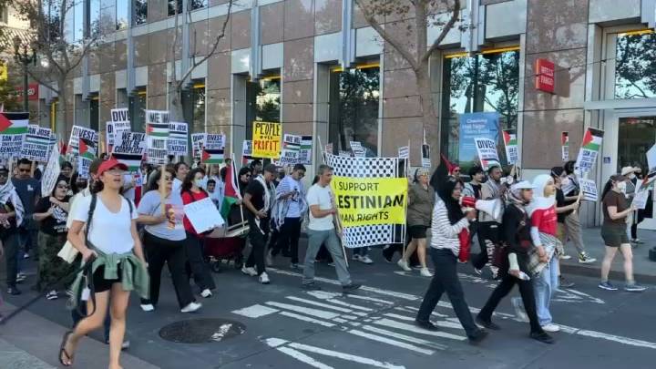 Activistas en San José protestan contra la guerra en Gaza