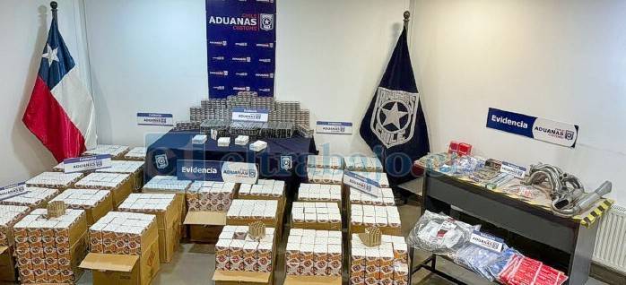 Aduanas incauta fuegos artificiales, cigarrillos y potentes anabólicos de contrabando en paso Los Libertadores