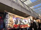 Protesters speak out during Noem's Minnesota visit