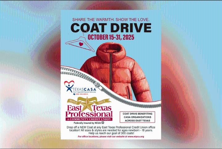 East Texas Credit Union launches coat drive for Casa for Kids