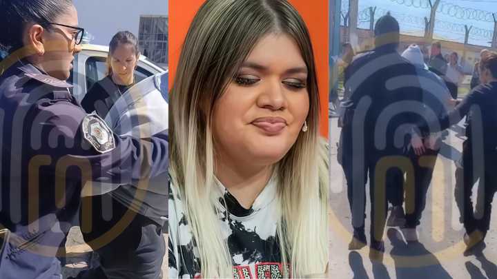 Cabizbaja y escoltada: el impactante video de Morena Rial ingresando al penal de Magdalena