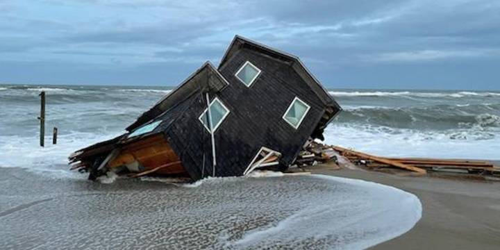 Pounding surf claims another North Carolina oceanfront home farther up the Outer Banks