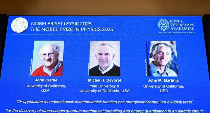 Nobel de Física premia a descubridores del efecto túnel cuántico