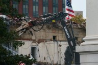 Ala Este de la Casa Blanca demolida para construir el salón de baile de Trump