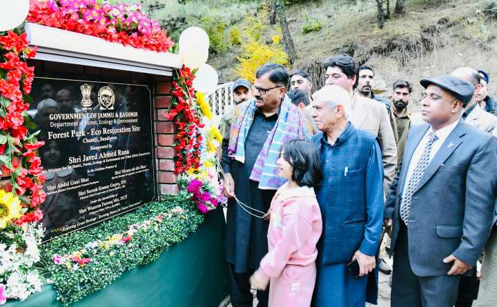 Javed Rana Inaugurates Eco-Park at Chandaji, Bandipora