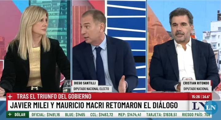 "Una noche muy agradable". Diego Santilli contó cómo fue la cena íntima que tuvo con Milei, Karina y Analía Maiorano