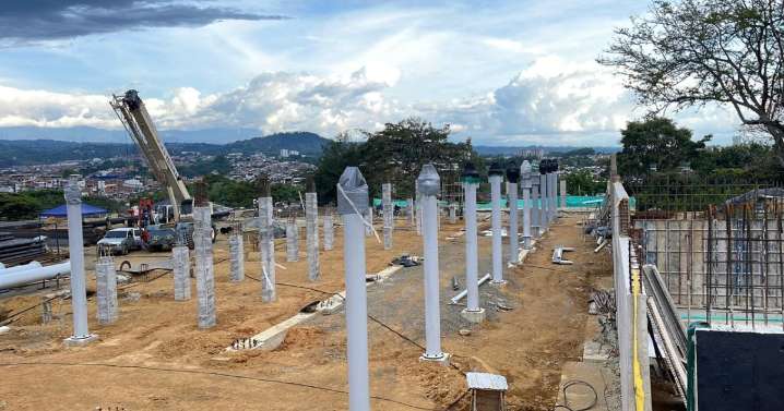 Así se ve la construcción del Coliseo Multipropósito en Pereira: avanza en un 38 % en su obra física