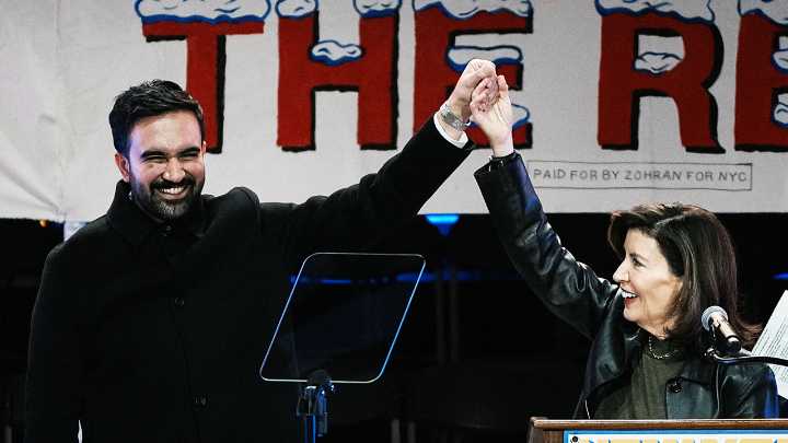 Mamdani defends Hochul after supporters chant 'Tax the rich!' at rally