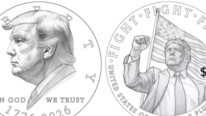 El diseño preliminar de la moneda de US$ 1 de Trump es “real”, dice el tesorero de EE.UU.