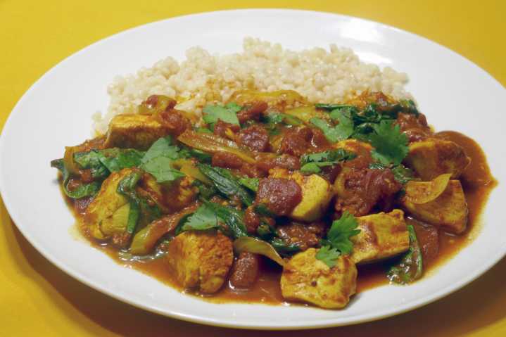 Aromatic chicken pairs with couscous