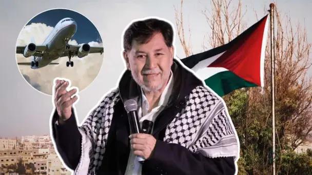 Defiende Noroña viaje a Palestina con vuelo regalado