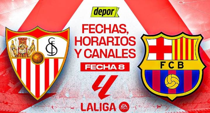 Barcelona vs. Sevilla: fecha, horarios y canales de TV por la fecha 8 de LaLiga