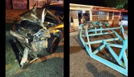 Dio de bruces contra tráiler de gran tamaño y se esfarató