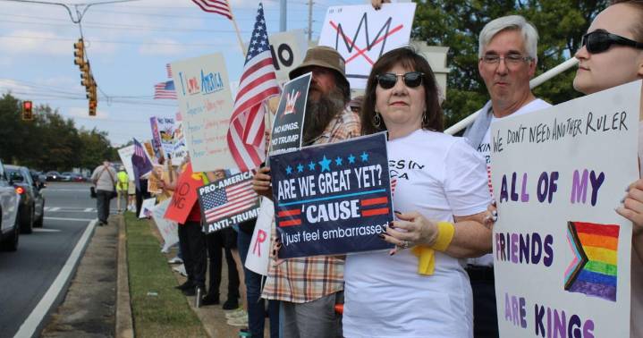 "We're not going to stand for it:" National "No Kings" protest draws large crowd in east Cobb