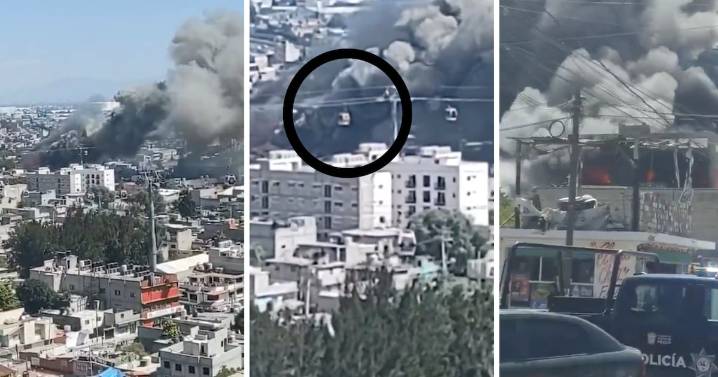 Voraz incendio consume fábrica de colchones y obliga a cerrar el Mexicable en Ecatepec