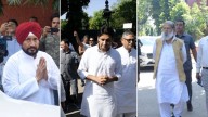Congress leaders, senior police officials visit residence of late IPS officer to console family