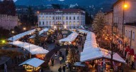 Magical Christmas market with snowy mountain backdrop just 4 hours from Manchester