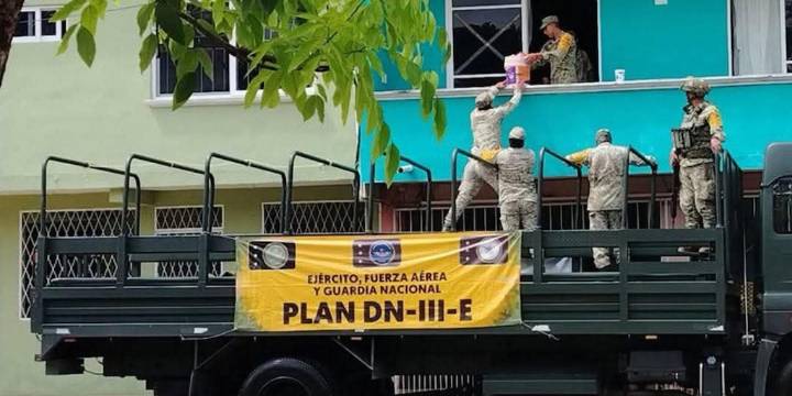 Sedena activa el Plan DN-III-E en siete estados ante afectaciones por intensas lluvias
