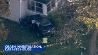 Car crashes into house in Marengo, Illinois at Rte. 23 and River Road, McHenry County police confirm