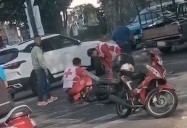 Accidente fatal entre motocicleta y camioneta en avenida V. Carranza y Tecnológico