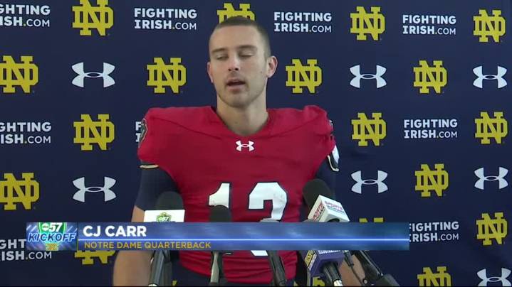 CJ Carr: proving he's more than just the numbers for Notre Dame