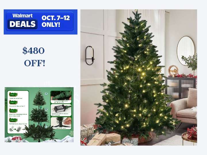 Walmart Deals: $590 Pre-Lit Christmas Tree now just $110 + thousands more markdowns