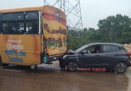 Accidente en la vía Ticimul-Tanil al quedar sin frenos un autobús