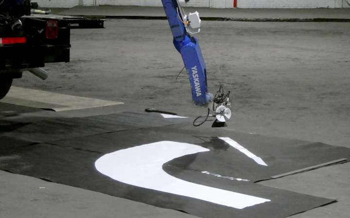 No stencils, no large work crews: Cleveland startup unveils road