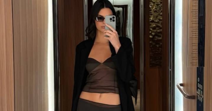 Kendall Jenner Turns Heads in Sheer Top & Pants Look