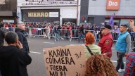 Tensión en las afueras del Movistar Arena: militantes libertarios chocaron con manifestantes