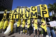 Photos of No Kings protest at Orlando City Hall