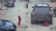 Teen Driving Car Almost Crushes 3-Year-Old In Ahmedabad, Girl Miraculously Survives