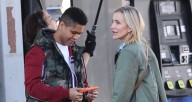 Cameron Diaz & Rhenzy Feliz Film New Movie ‘Bad Day’ at Gas Station in New Jersey | Cameron Diaz, Rhenzy Feliz 