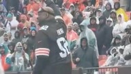 See former Browns legend Michael Dean Perry smash Dolphins guitar.