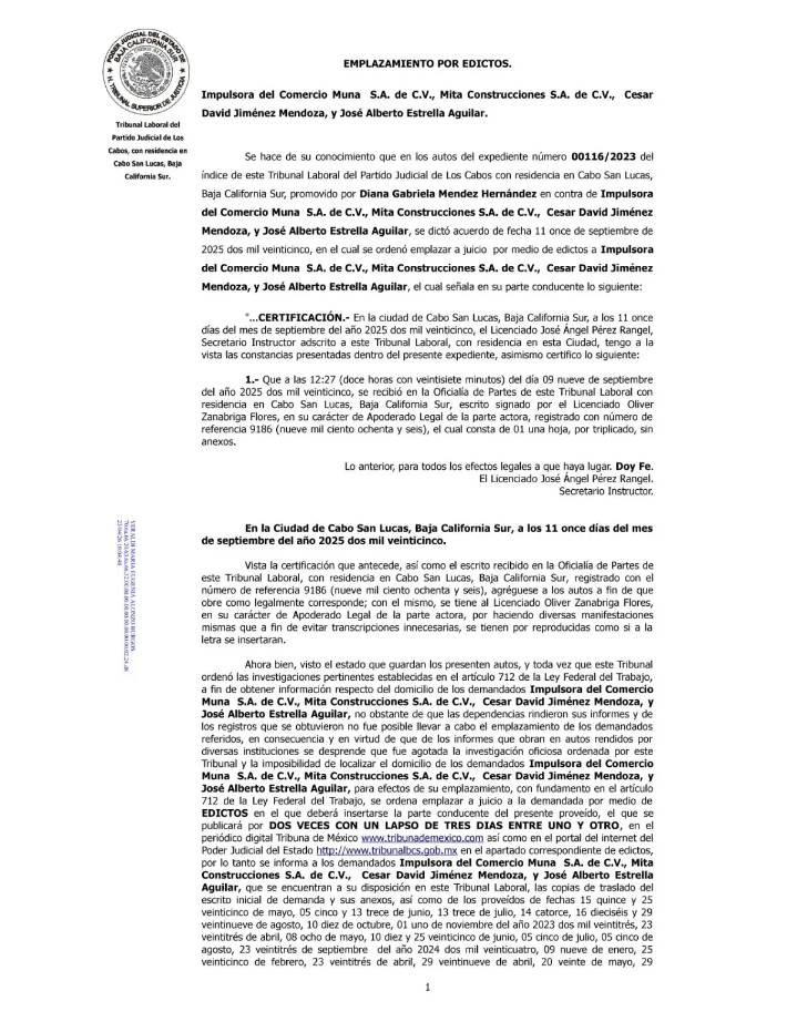 Edicto 00116