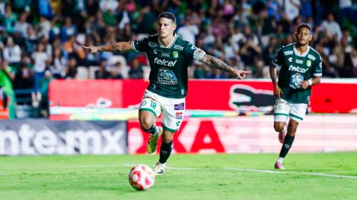 James Rodríguez vuelve a celebrar: vea el gol que anotó con León en el partido contra Toluca