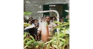 Students cheer as Das 'Uncle' rings school bell for the last time