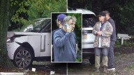 Alec Baldwin pictured at Hamptons car crash