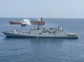 INS Trikand battles blaze, rescues crew after LPG tanker explosio