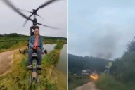 Lo transmitió en vivo. Un influencer chino murió tras estrellarse en un avión ultraligero casero