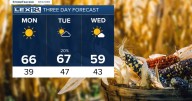 A cooler, quiet work week ahead
