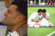 Nacho Russo jugó tras la muerte de su padre, lloró en el homenaje e hizo un gol para Miguel: video