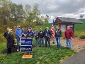 Dems bring out Rep. Deluzio to support Stelson, blast Perry for his comments on veterans
