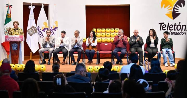 Entrega Delfina Gómez donativo de 25 mdp al Teletón para becas de rehabilitación infantil y adolescentes