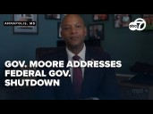 WATCH LIVE: Maryland Gov. Wes Moore discusses federal shutdown