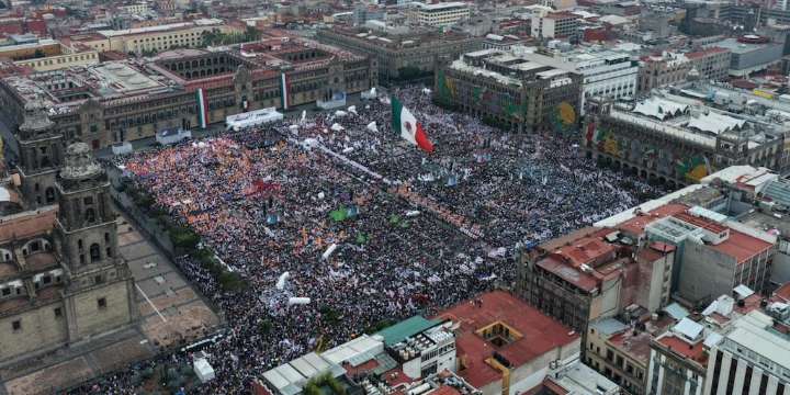 Esta es la cantidad de personas que reunió Claudia Sheinbaum en el Zócalo de CDMX durante informe de un año de su gobierno