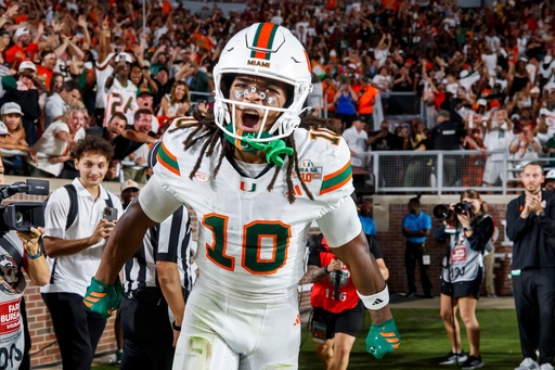 Carson Beck throws 4 TD passes to help No. 3 Miami hold off No. 19 Florida State, 28
