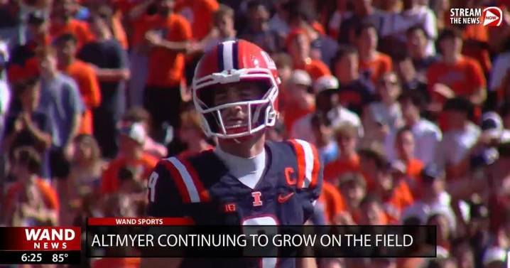 Luke Altmyer continuing to grow and impress on the field